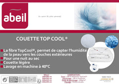 Abeil 1388 Couette Topcool, fine, régulateur d'humidité, blanc, 240 X 260 Cm Couettes et couettes Naty Shop