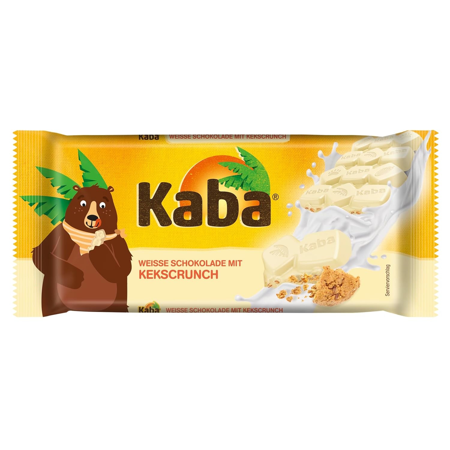 Chocolat au lait entier et crème de lait Kaba, tablette de chocolat fourrée, barre 90g, chocolat fondant à la crème de lait légère et saveur originale Kaba