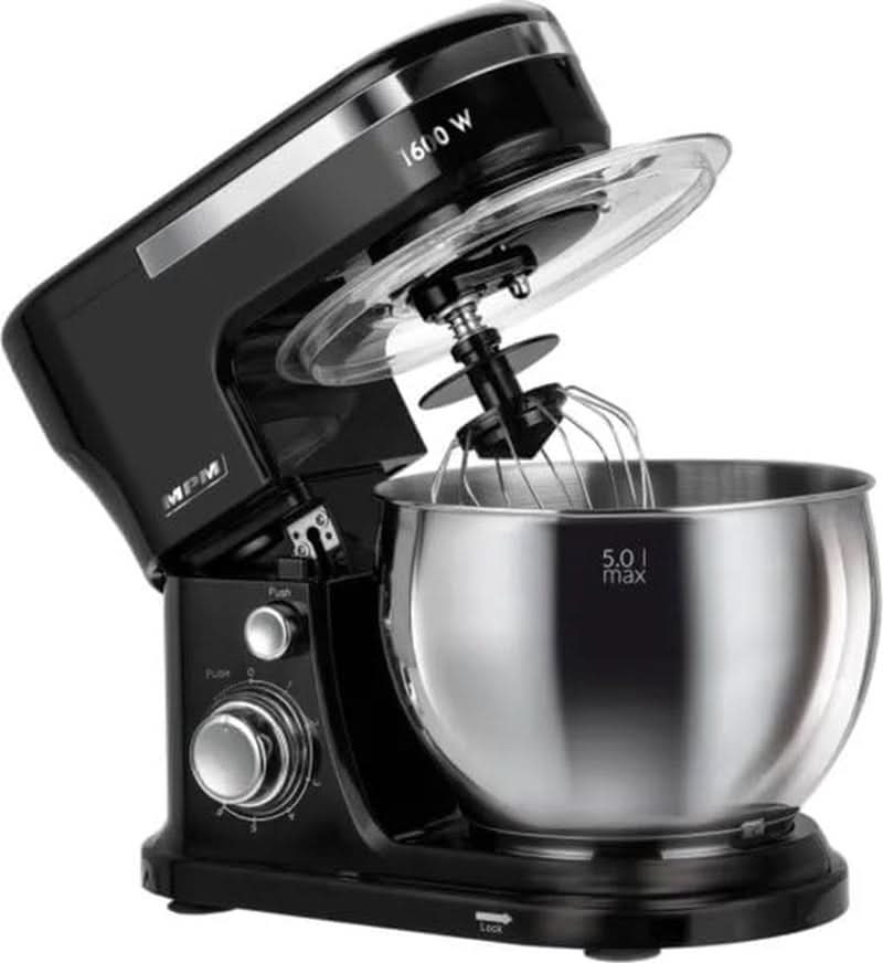 MPM - Planeten-Küchenmaschine Mit 2 Rührschüsseln 4 & 5 Liter - 1600W Küchenmaschine - Schwarz Mère et Enfant Naty Shop
