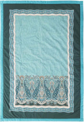 BASSETTI coton à carreaux SABBIONETA coloris BLEU B3 taille 135X190 Couettes et couettes Naty Shop Turquoise 135 X 190 Cm