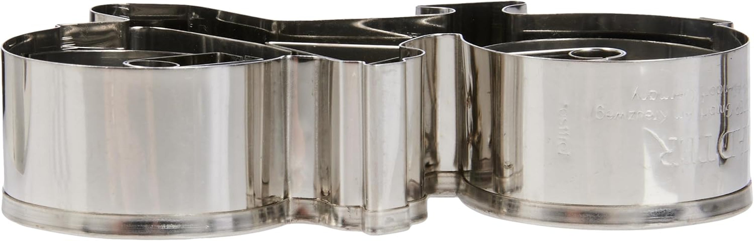 Boîte à biscuits Städter, acier inoxydable, vélo, 9 x 30 x 30 cm, argent