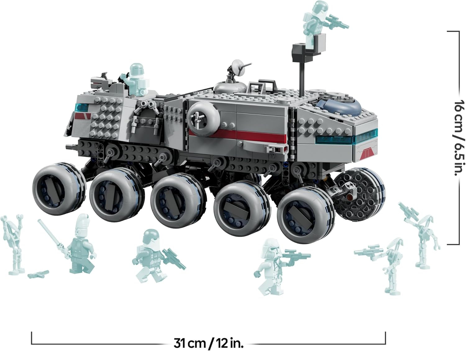 LEGO Star Wars : The Clone Wars Republikanischer Juggernaut - Jeu avec véhicule de transport - Jeu avec lumière - Jeu créatif pour les fans d'enfants et d'enfants - 75413