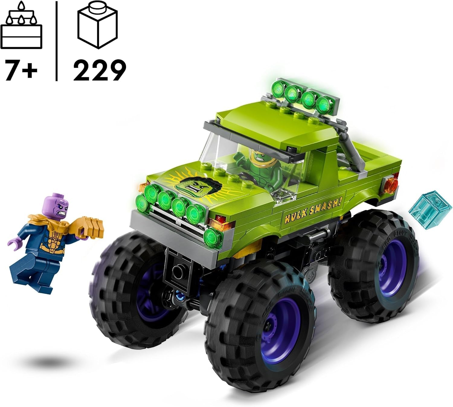 LEGO Ç€ Marvel Hulk Truck Vs. Thanos - Jouet de construction de super-héros - Véhicule et figurines Avengers - Monster truck pour un méga plaisir - Cadeau pour garçons et filles à partir de 7 ans - 76312 Jeux de construction Besuche den LEGO-Store