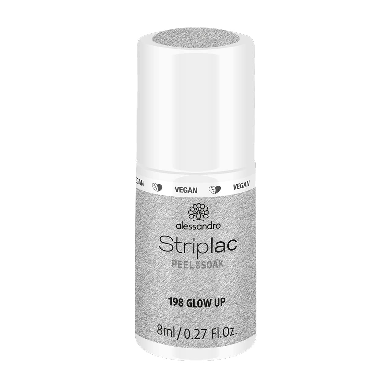 alessandro Striplac UV-Nagellack Flat White – Facile et facile à utiliser – Application facile grâce à la technologie Peel-Off – Vegan et sans alcool – 8 ml