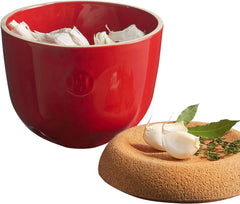 EH348763 Pot à ail, céramique, 14,6 x 14,6 x 13,4 cm, céramique, Grand Cru, 14,6 x 14,6 x 13,4 cm Boîtes de conservation Naty Shop