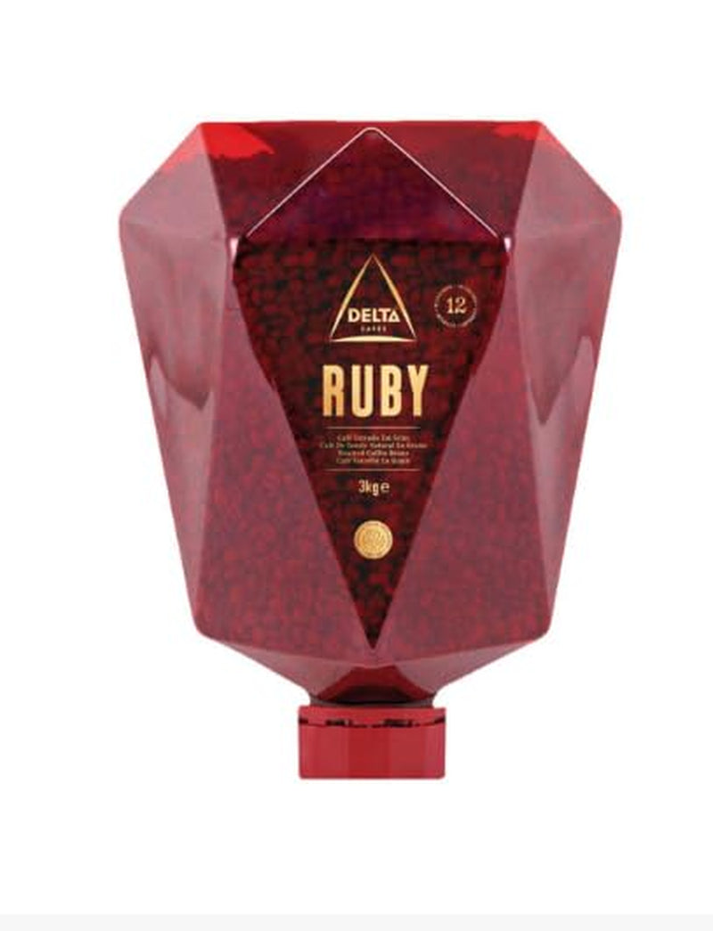 Delta Cafés – grains de café Ruby entiers, boîte de 3 kg