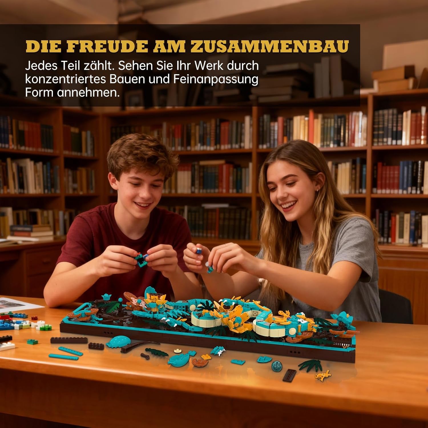 Kit de construction de tuiles de dragon mythique pour adultes, jouet de construction d'art divin Loong 3D avec lumières LED et fleurs, kit de modèle en relief de dragon à faire soi-même, cadeaux et décorations créatifs (1676 pièces)