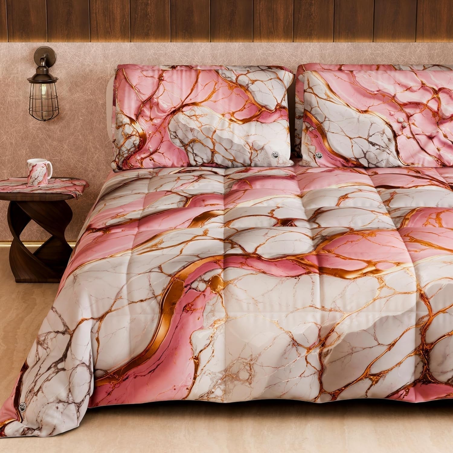 PETTI Artigiani Italiani - Plapumă de iarnă, Plapumă de iarnă, Plapumă simplă, Cu două fețe, Monocolor și imprimare digitală, 100% microfibră antialergică, Made in Italy