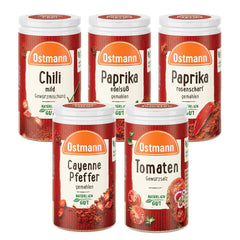 Ostmann Gewürze - gefülltes Gewürzregal mit 21 Gewürzdosen | Set aus Gewürze, Kräuter, Gewürzmischungen | zum Aufhangen | pour la Schranktür | Mange : 1 pièce