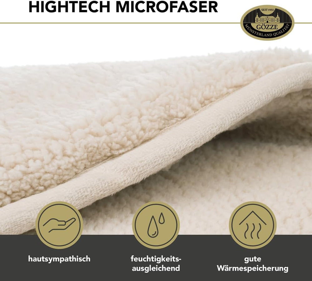 Gözze - Cloud pătură moale cuddly, imitație de piele de oaie, 100% poliester (microfibră), 150 X 200 Cm - Camel Plapumi si pilote Naty Shop