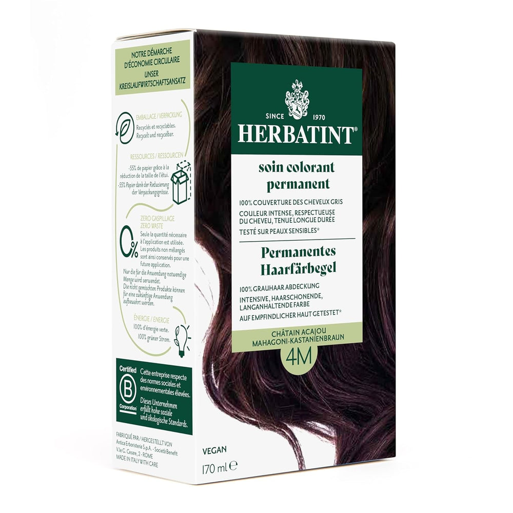 Gel colorant capillaire permanent 6N blond foncé - 170 ml I Sans ammoniaque, couverture à 100% des cheveux gris I Testé sur peaux sensibles, aux 8 extraits de plantes