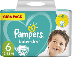 Pampers (Alte Version) Couches pour bébé taille 6 (12-18 kg), 96 pièces, extra large, GIGA PACK Naty Shop