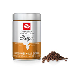 Illy Coffee Beans Sélection de grains de café Arabica de luxe d'Éthiopie, paquet de 6 (6 x 250 g)