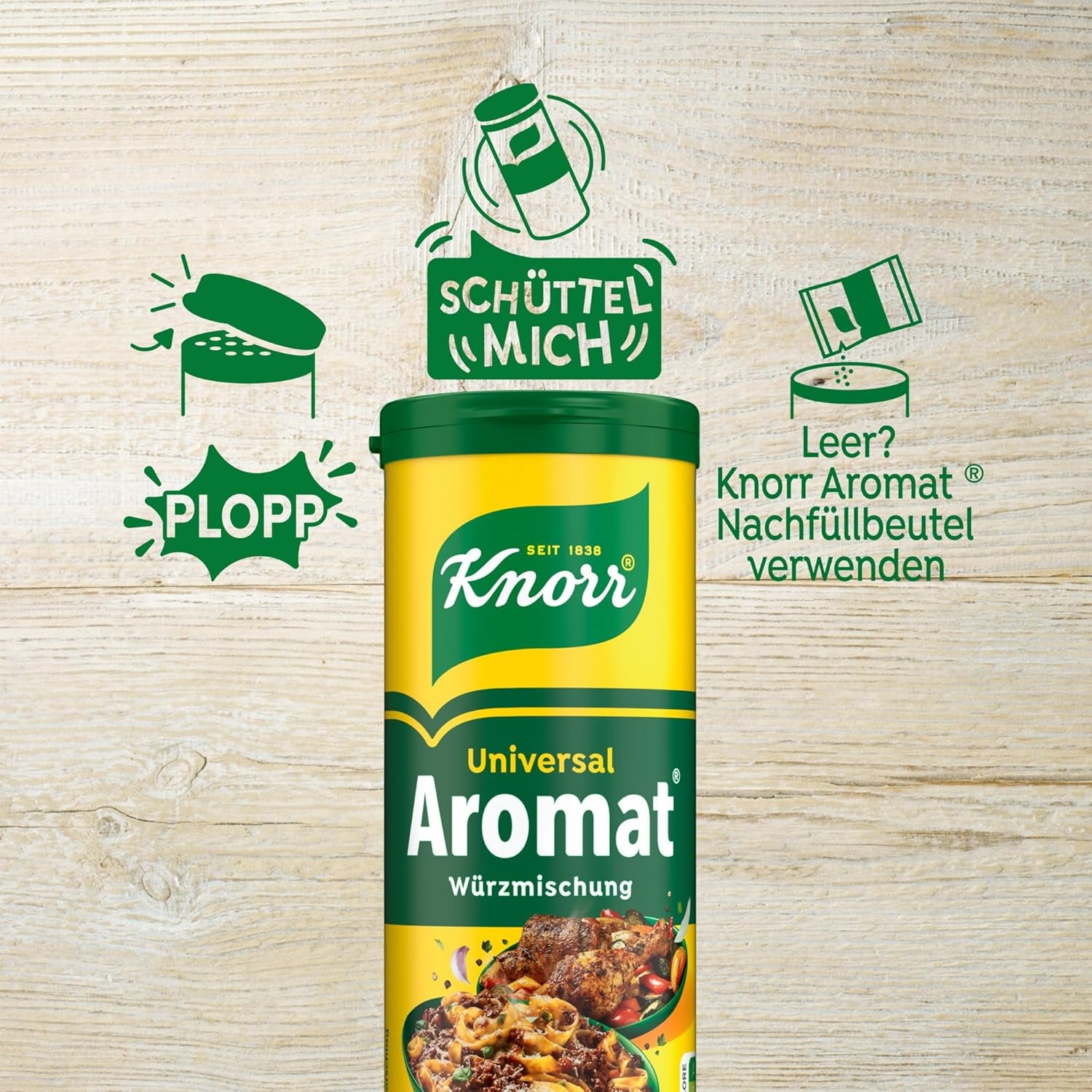 Knorr Würzmischung Universal Aromat für schnelle Gerichte zum Assaisonnement et assaisonnement de viande, légumes, sauces et plus encore 100 g