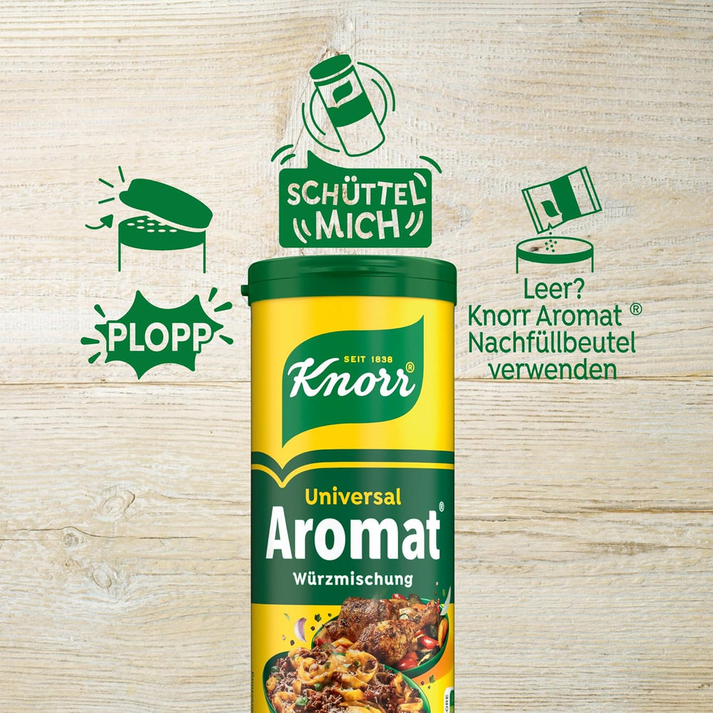 Knorr Würzmischung Universal Aromat für schnelle Gerichte zum Assaisonnement et assaisonnement de viande, légumes, sauces et plus encore 100 g