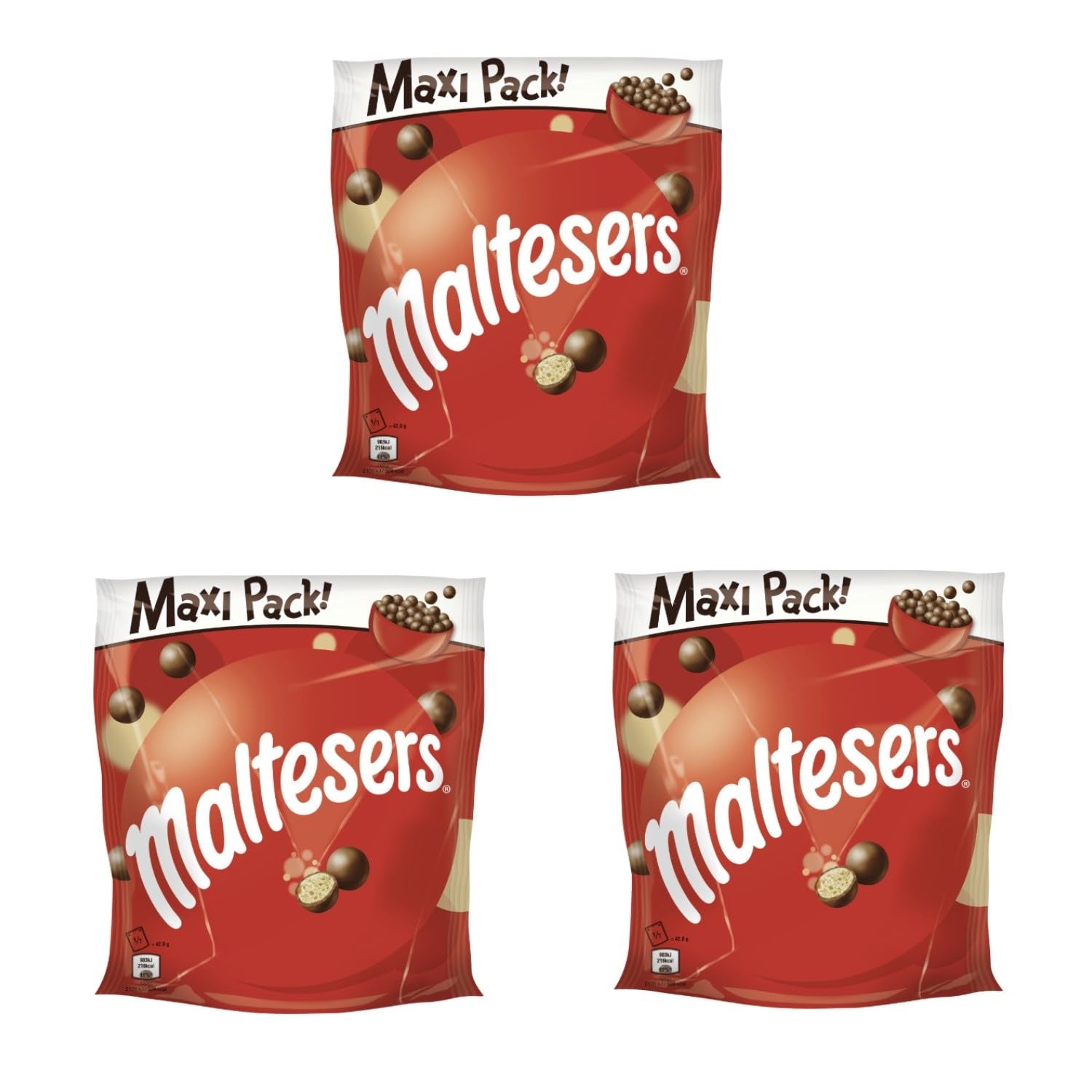 Maltesers, boules de chocolat au centre croustillant et léger, aéré, snack chocolaté, 1 paquet (1 x 300g)