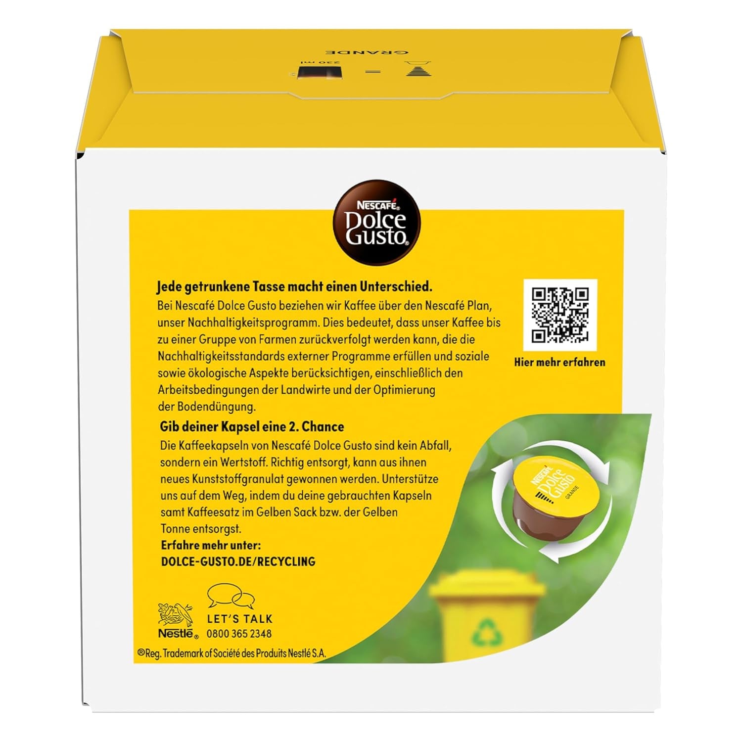 NESCAFÉ DOLCE GUSTO Grande Kaffeekapseln 3er Pack (3 x 16 Kapseln)