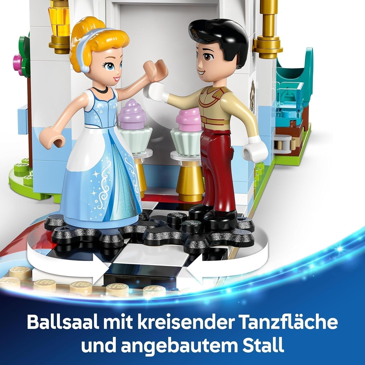 LEGO Ç€ Disney Princess Castle Cendrillon et calèche, ensemble pour filles à partir de 6 ans, jouet fantastique avec mini poupées princesse Cendrillon et prince charmant, idée cadeau pour les fans de Disney 43275 Jeux de construction Beuche den LEGO-Store