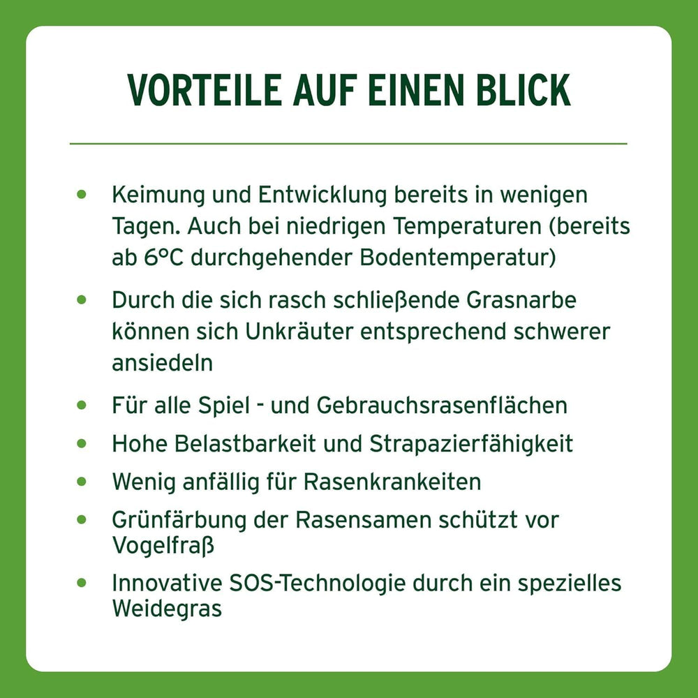 Substral Rasensamen Sport Und Spiel, 2Kg Für 100M² - Strapazierfähige Rasensaat-Mischung Mit Grünfärbung Gegen Vogelfraß