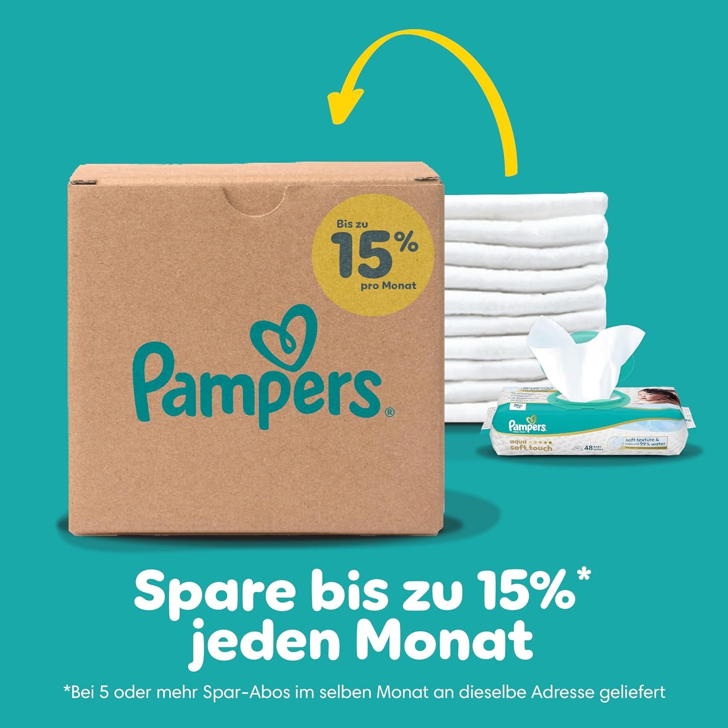 Couches Pampers Baby-Dry Puppy Patrol Edition, taille 6, 164 couches, 13 kg - 18 kg, protection contre les fuites jusqu'à 100 % et confort toute la nuit