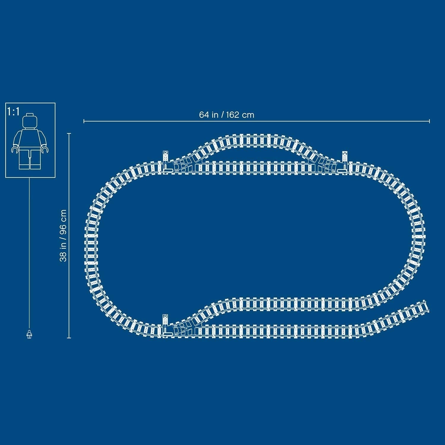 LEGO 60205 City Tracks Ensemble d'extension 20 pièces pour enfants Garçons et filles Ensemble de jouets Jeux de construction Besuche den LEGO-Store