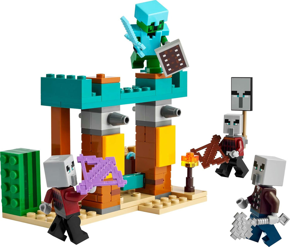 LEGO Minecraft Die Illager-Wüstenpatrouille - Gaming Spielzeug mit Figuren, darunter EIN Plünderer, EIN Vindikator und EIN Kaktusritter - Gamer Geschenk für Jungen und Mädchen ab 7 Jahren - 21267