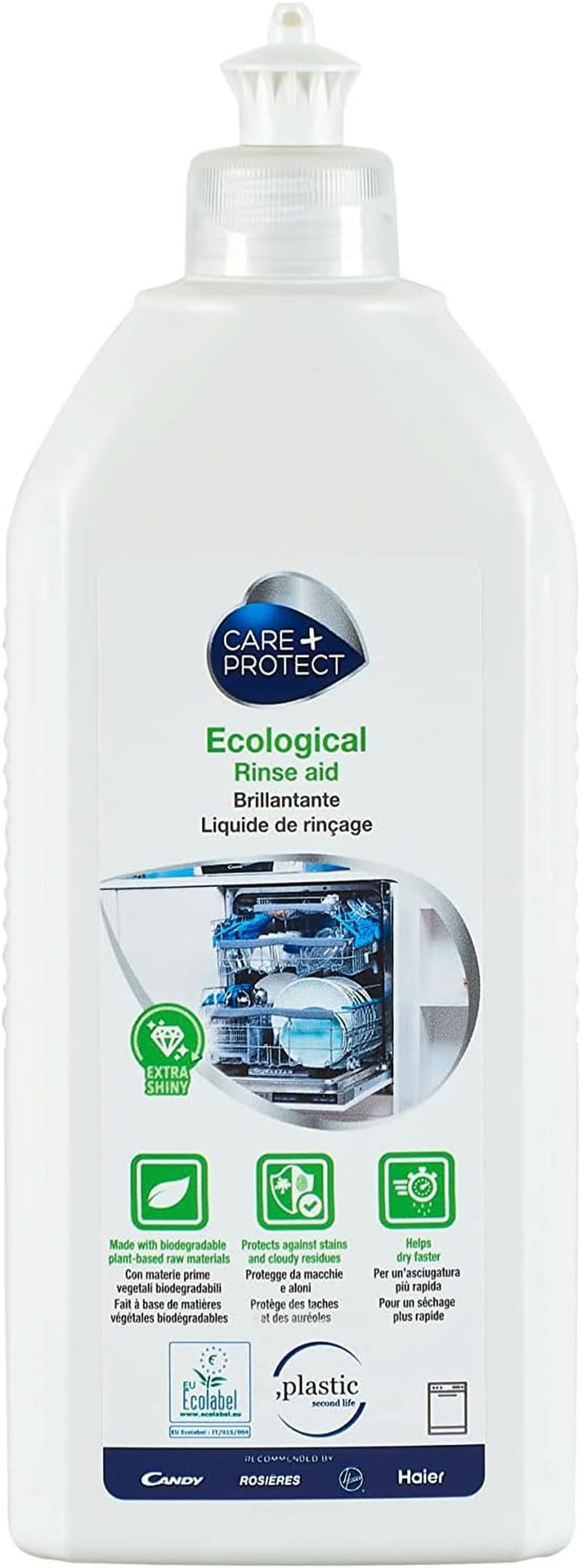 CARE + PROTECT - Gel écologique pour lave-vaisselle, hypoallergénique, 650 ml Naty Shop Détergent vaisselle