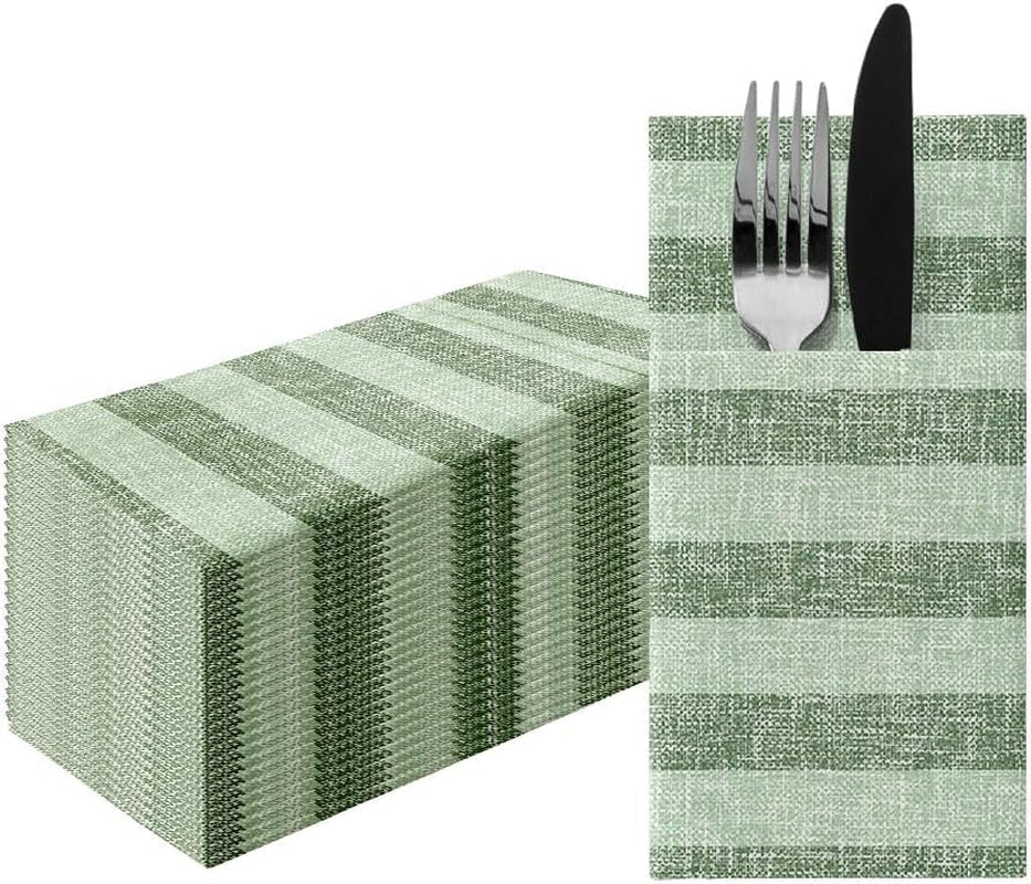 PAW - Șervețele pentru tacâmuri Airlaid - asemănătoare cu țesătura (pliere de 1/8) | 25 bucăți | Ideal pentru nunți, botezuri, comuniuni, zile de naștere | Saci de șervețele pentru tacâmuri | Monocolor, auriu