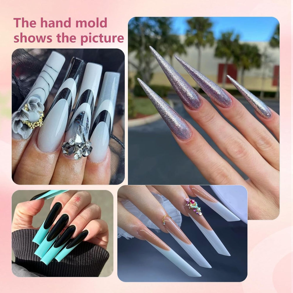 288 Ensemble de formes d'ongles doubles, ensemble de nail art double forme, 12 formes d'extension d'ongles, formes d'ongles en gel, adaptées aux débutants et aux manucures