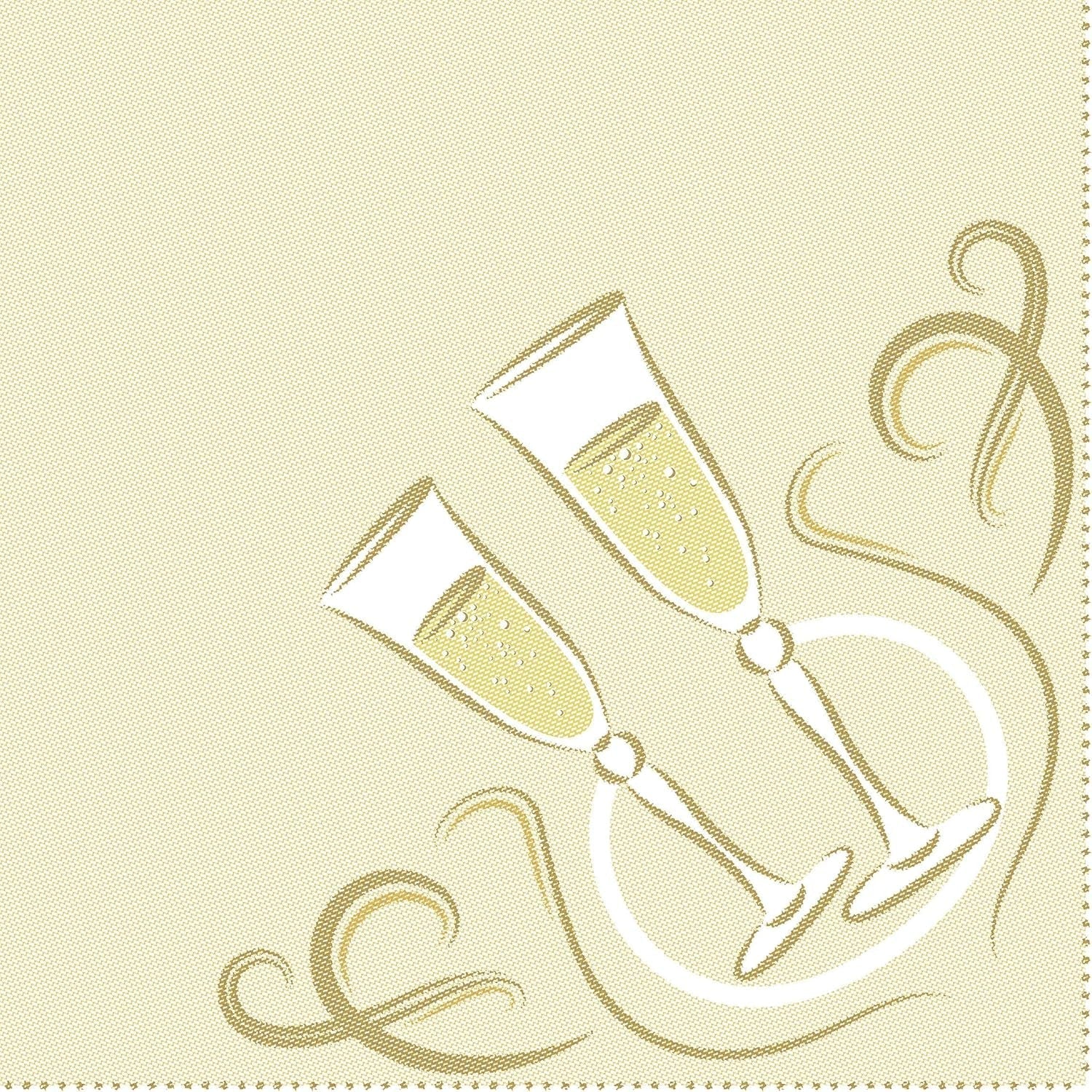 Papstar, 50 de șervețele "ROYAL Collection" 1/4 fold 40 Cm X 40 Cm Gold "Festive Moments", #86297