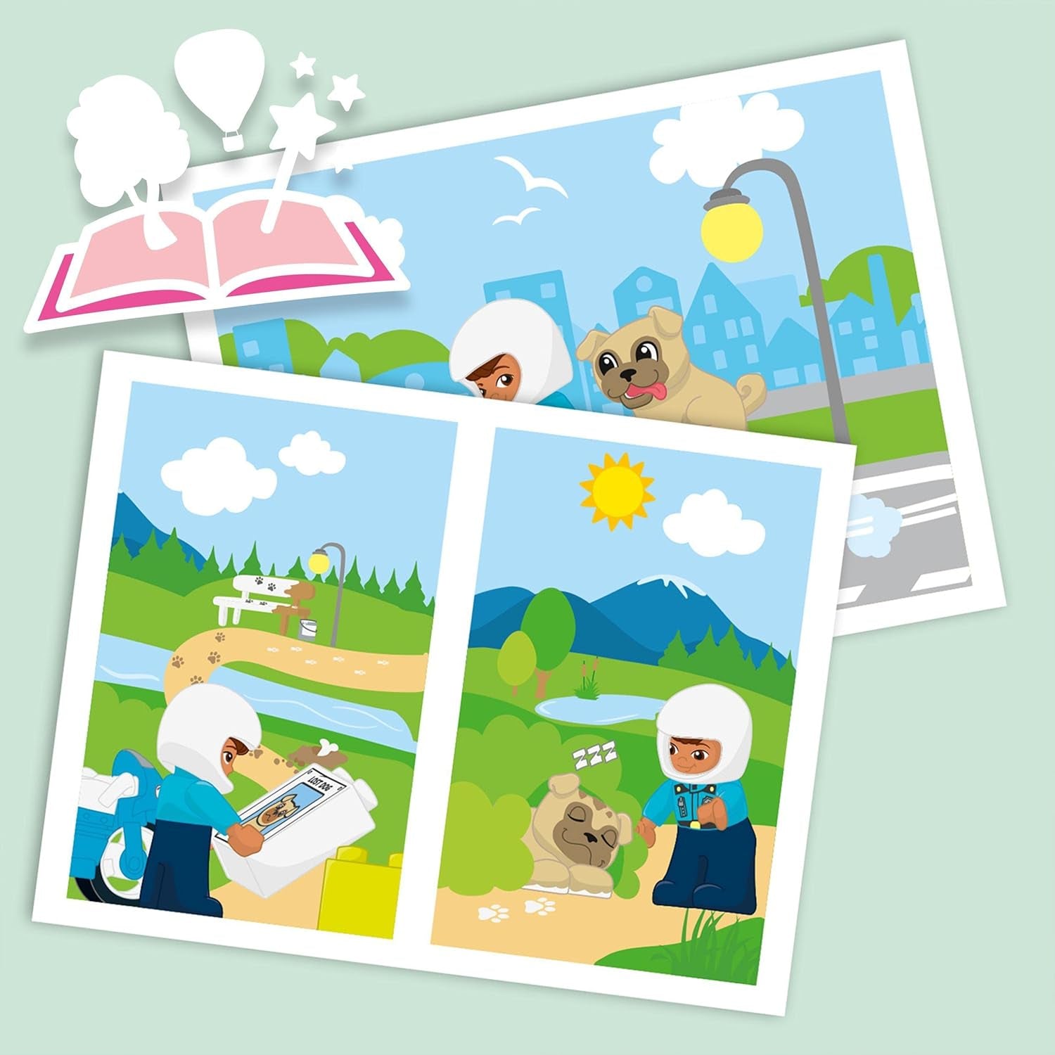 LEGO 10967 Moto de police DUPLO, Jouet de police pour les tout-petits à partir de 2 ans, Jouet idéal pour la motricité des bébés, Moto jouet Jeux de construction Besuche den LEGO-Store