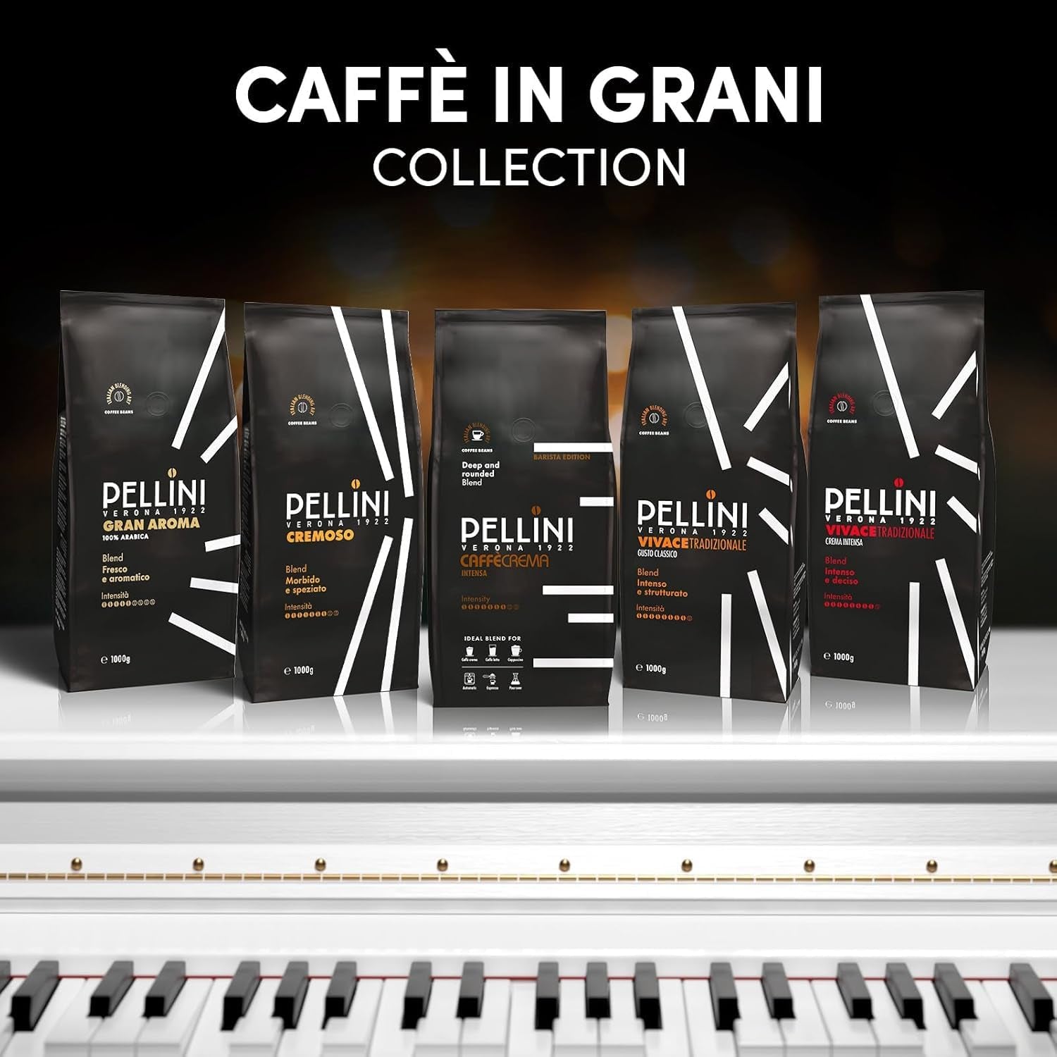 Pellini N.82 Vivace, Machines à café pour expresso 1 kg, Mélange Arabica et Robusta avec Kräftigem et Ausgefungem Gesmack, Mittlere Röstung
