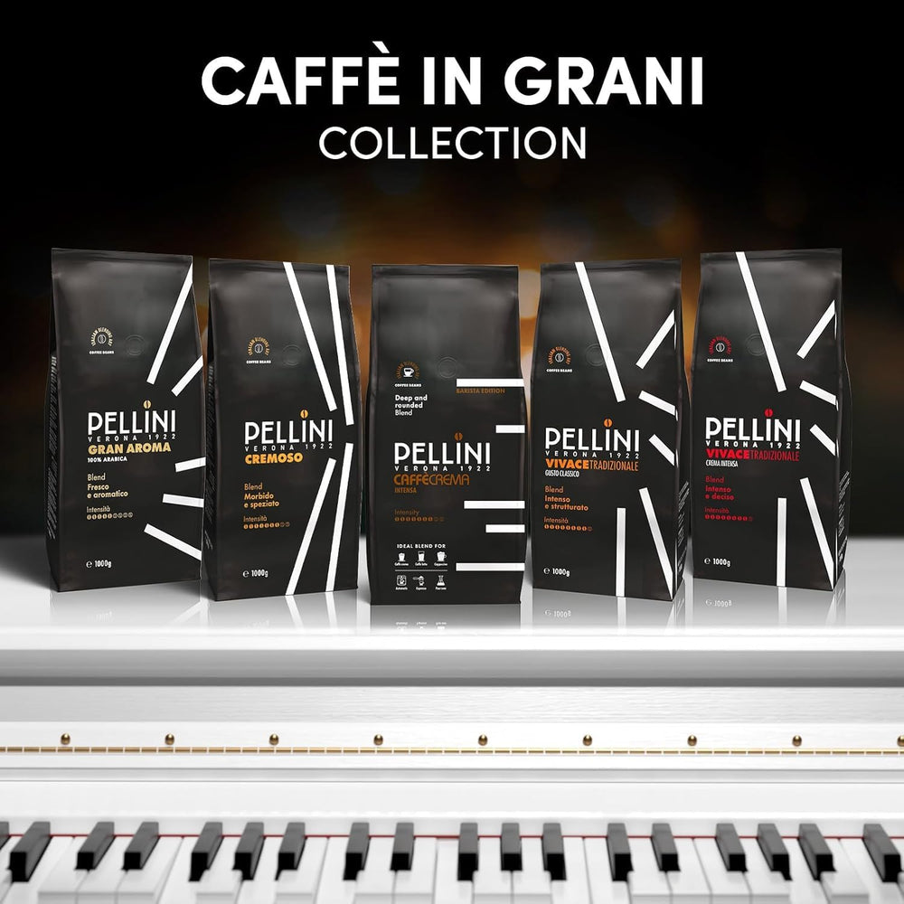 Pellini N.82 Vivace, Machines à café pour expresso 1 kg, Mélange Arabica et Robusta avec Kräftigem et Ausgefungem Gesmack, Mittlere Röstung