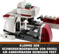 LEGO Star Wars S'échapper avec le BARC Speeder, l'ensemble Mandalorien, vélo jouet avec side-car, comprend les figurines Kelleran Beq et Grogu, cadeau pour garçons et filles à partir de 8 ans 75378 Ensembles de construction Beuche den LEGO-Store