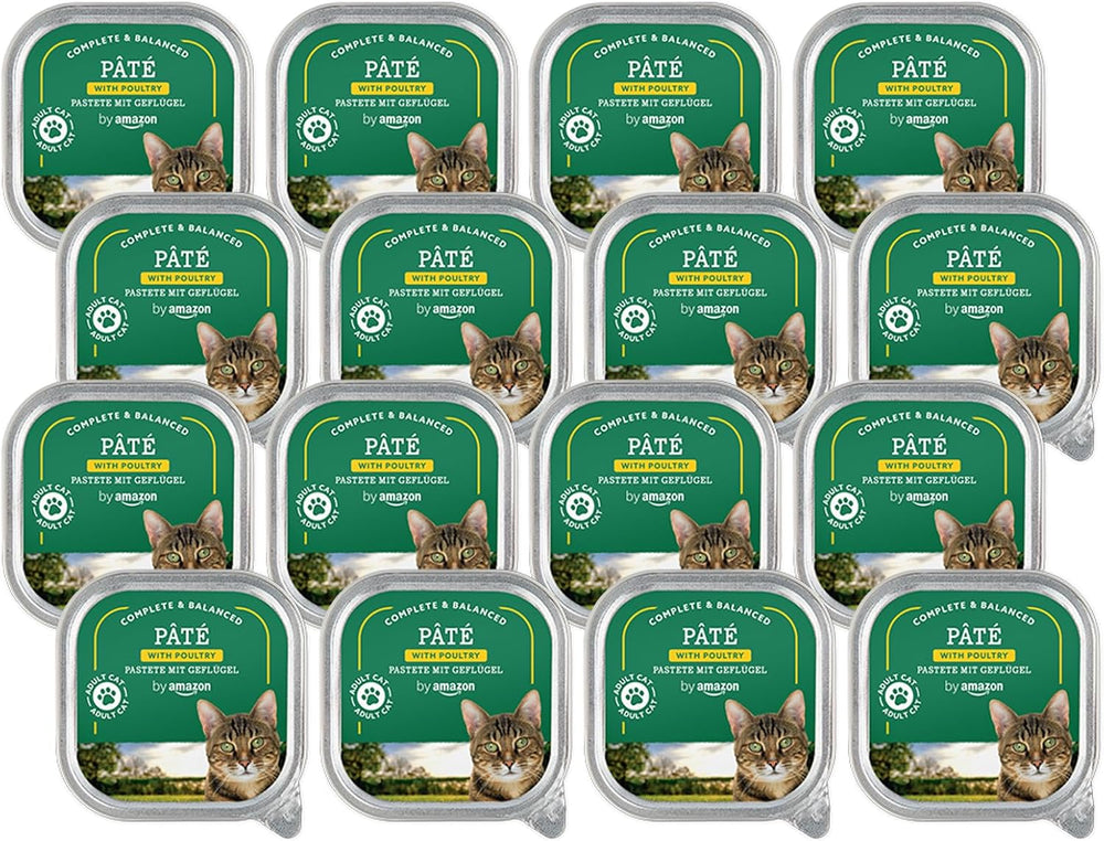 Lifelong by Amazon Katzenfutter, nass, Pastete mit Geflügel, 100 g, 16 pièces