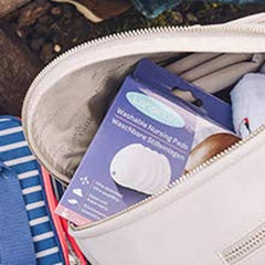 Tampoane de alăptat lavabile Lansinoh - Pachet de 4, inclusiv plasă de rufe - Ultra absorbante, super moi și reutilizabile Accesorii Hrana si Alaptare Bebe Naty Shop