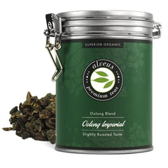 „Oolong Imperial BIO” Ceai Oolong din China vrac, fără aromă, ingrediente naturale Cutie de 150 grame de la Alveus