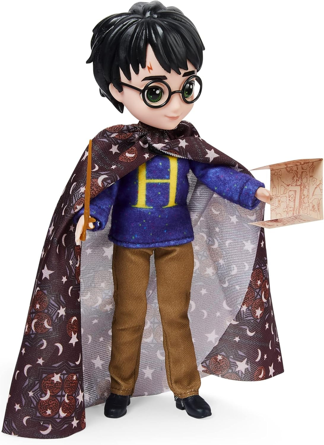 Wizarding World Harry Potter - Ensemble de jouets avec poupée Harry Potter plus grande de 20,3 cm, y compris Besen, Tarnumhang et autres accessoires