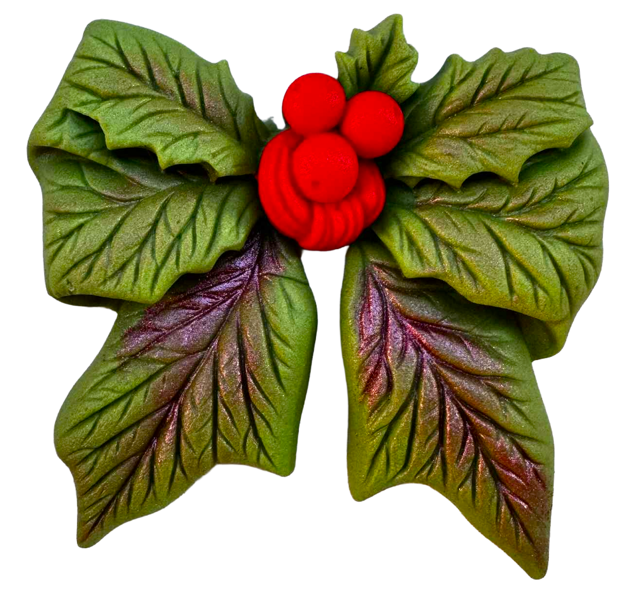 Décoration comestible Fleur de Noël pour gâteaux – Goût sucré et texture croquante