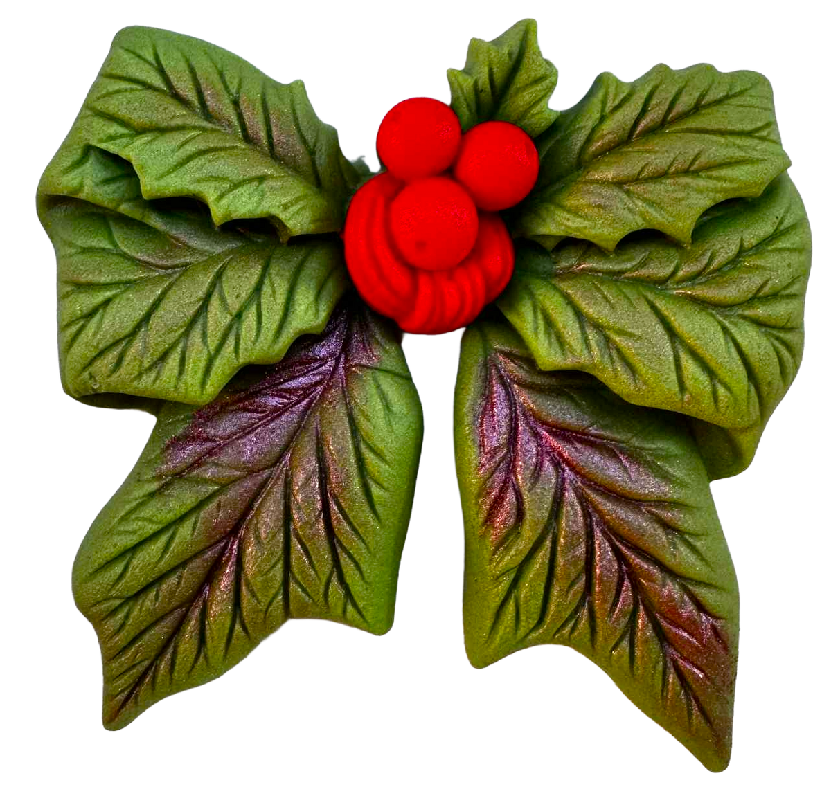 Décoration comestible Fleur de Noël pour gâteaux – Goût sucré et texture croquante
