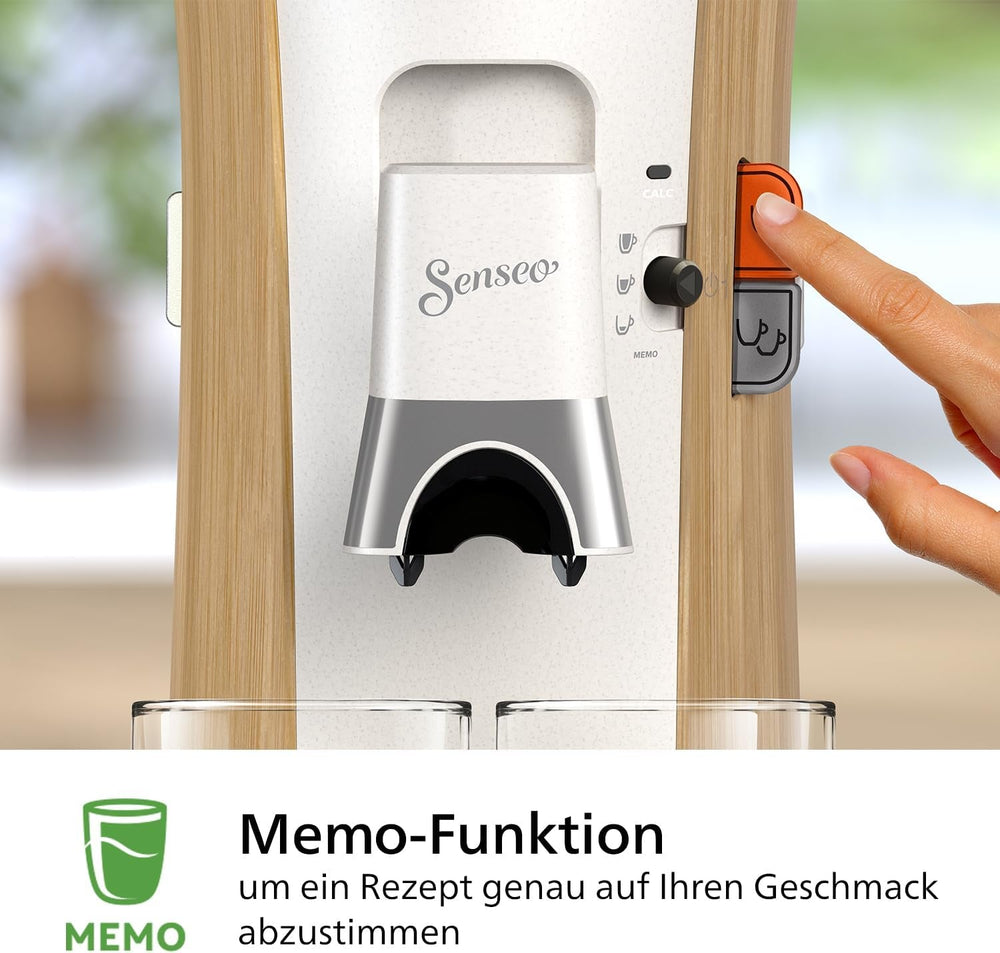 Machine à expresso avec capsules PHILIPS Senseo Select - Intensity Plus, avec fonction Mémo pour 3 spécialités de café, Crema Plus, produit écologique, haute qualité, blanc soyeux (CSA240/05)