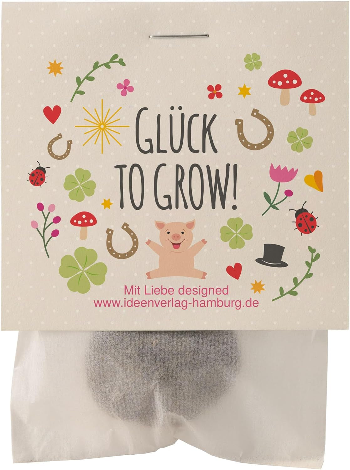 10x "Glück to grow" Semenbomben als Glückbringer 2026 & Blumensamen Geschenk | Mitbringsel Erwachsene & kleine Gastgeschenke Silvester - Kleeblatt Glückbringer Prüfung - inkl. Ensemble de cartes-cadeaux