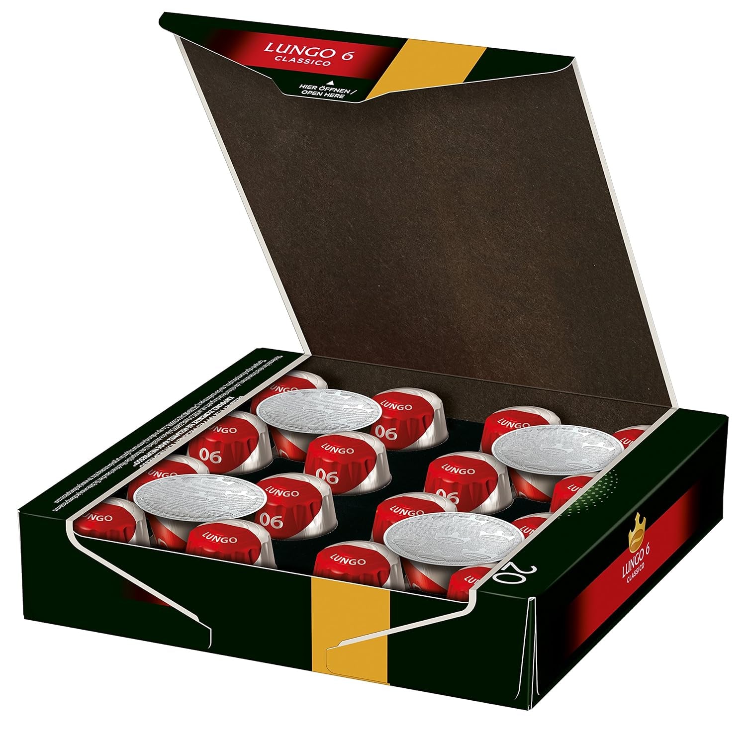 Capsules de café Lungo Classico, intensité 6 sur 12, 10 x 20 tasses & Capsules de café Espresso Intenso, intensité 10 sur 12, 200 capsules compatibles Nespresso®*, 10 x 20 tasses
