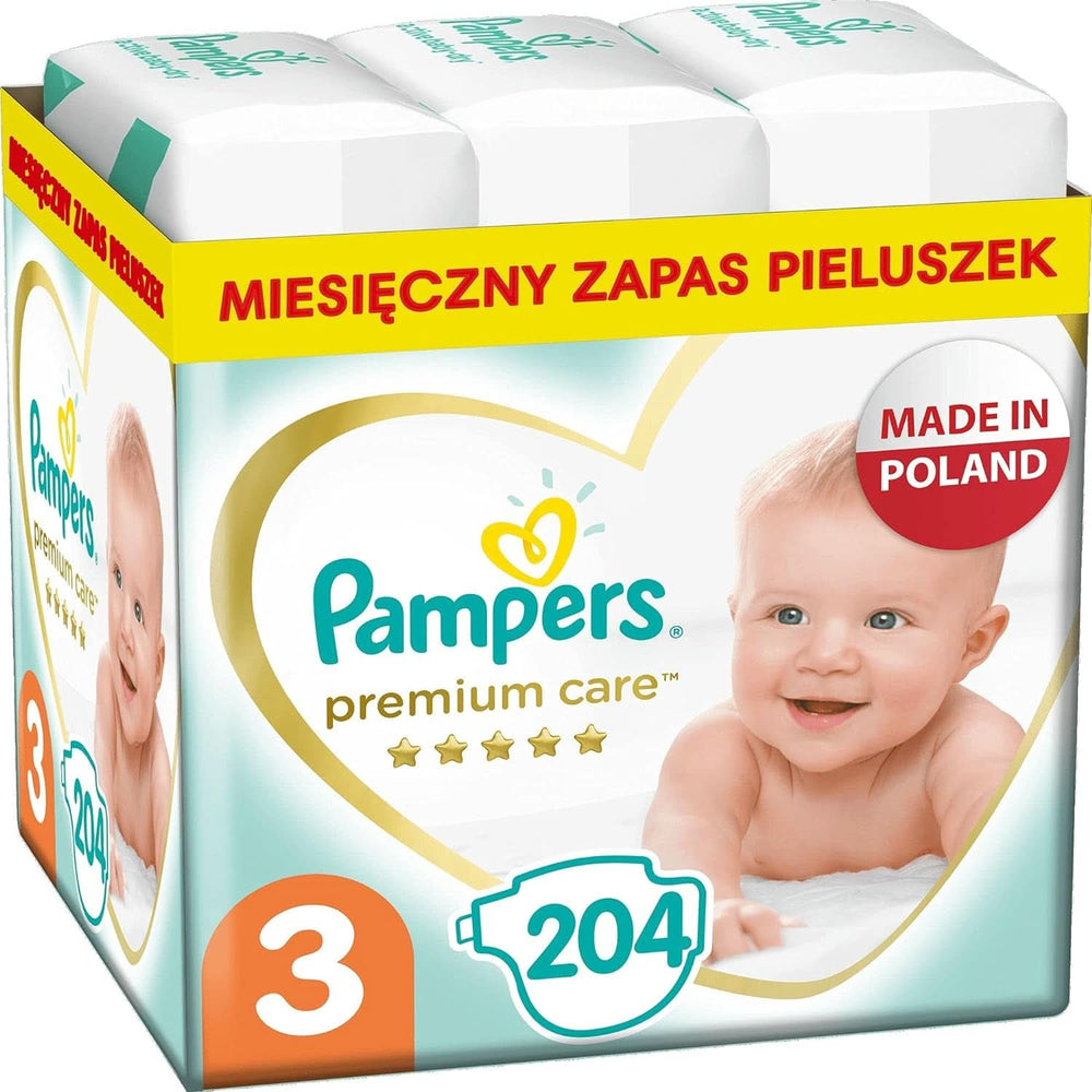 Couches Pampers taille 2 (4-8kg), couches Premium Care, 68 pièces Mother and Baby Naty Shop 3 (204 pièces)