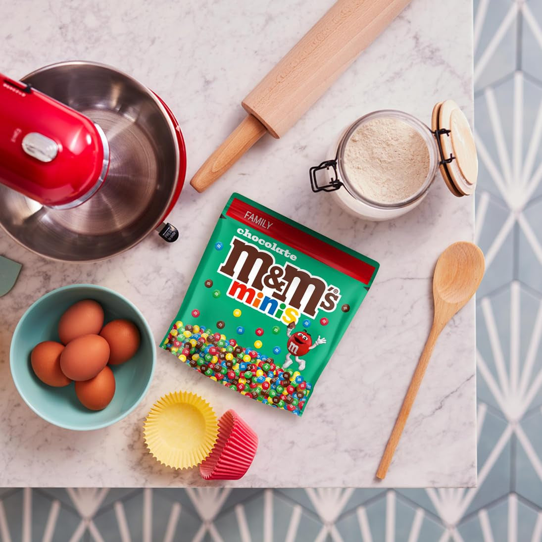 M&M's Chocolate Minis, Chocolat, 1 x 324 g, Lentilles au chocolat (324 g) (Paquet de 2)