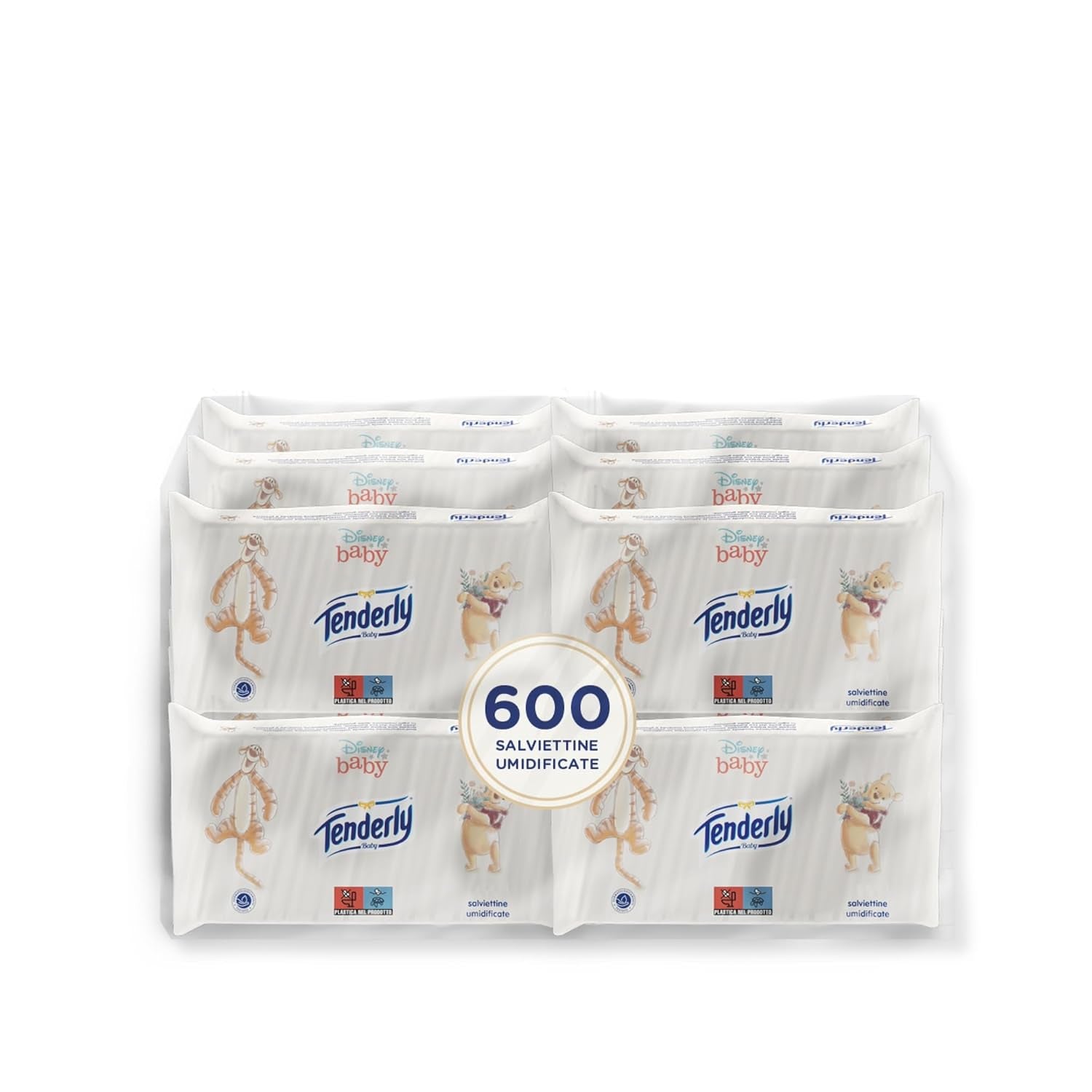 Disney Lingettes pour bébé, lingettes douces, idéales pour le nettoyage quotidien de bébé, personnages Disney, paquet de 12, fabriquées en Italie, testées dermatologiquement