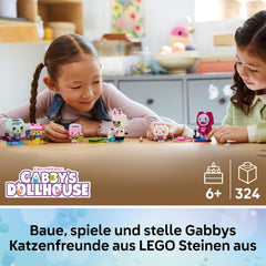 LEGO Gabbys Puppenhaus Gabbys Katzenfreunde - Spielzeug mit 6 Tierfiguren inkl. Meerkätzchen und Kitty Fairy - Présentoir - Cadeau pour les filles à partir de 6 ans - 11215