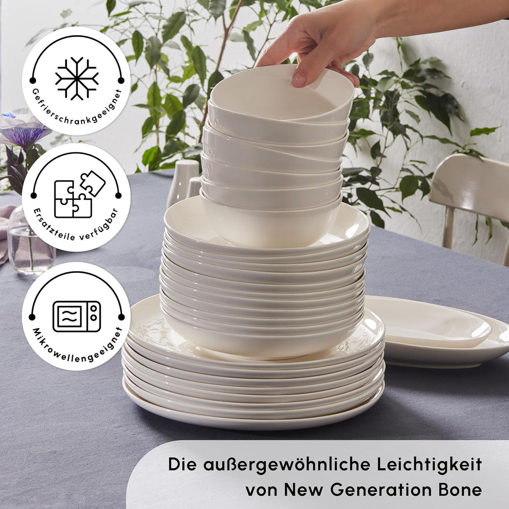 Service de table Karaca Allure pour 12 personnes, New Generation Bone - Service raffiné pour une culture culinaire sophistiquée