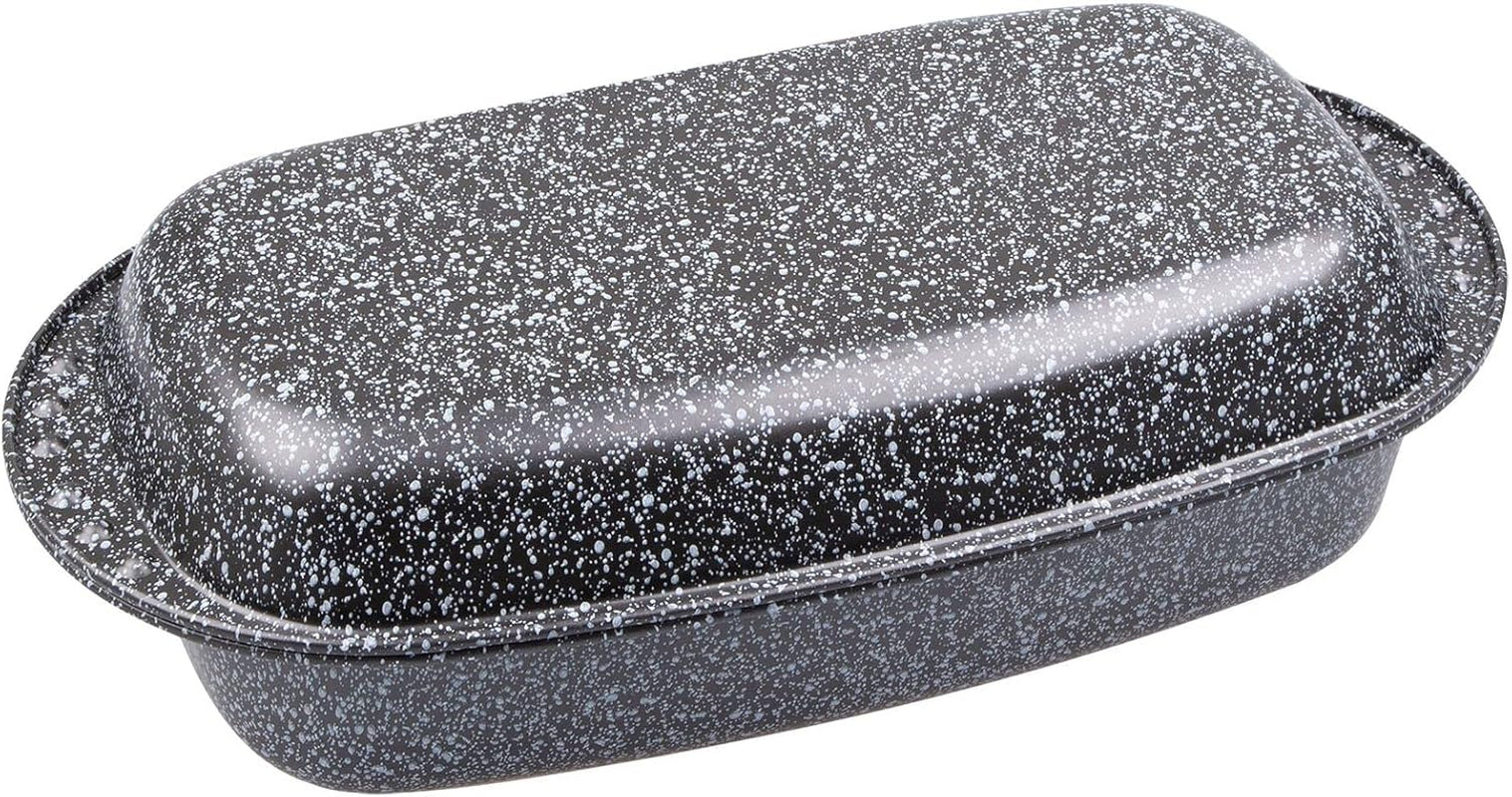 C|H|G Brotback- Und Bratenform Mit Deckel "Granito", Skandia Xtreme Plus : 4-Fach Antihaftbeschichtung in Granitoptik, 37 X 20 X 7 Cm, Fabriqué en Allemagne Moules et plaques pour la pâtisserie Naty Shop