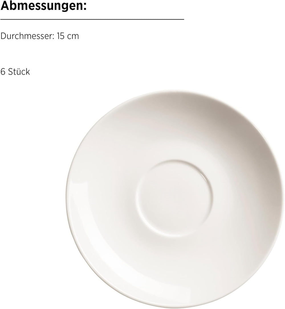 MÄSER 934105 Série Belmira, Service à Café Classique pour 6 Personnes, Service à Café 18 Pièces, Intemporel, Élégant, Délicat, Porcelaine, Blanc